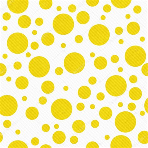 Bright Yellow Polka Dots On White Textured Fabric Background — Stock