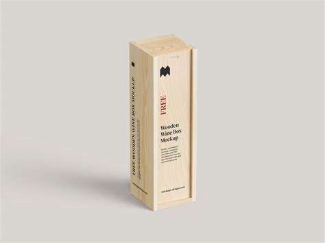 Free Wooden Wine Box Mockup Instant Download