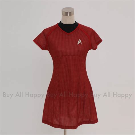 Star Trek Into Darkness Star Fleet Uhura Costume Dress Cosplay Uniform
