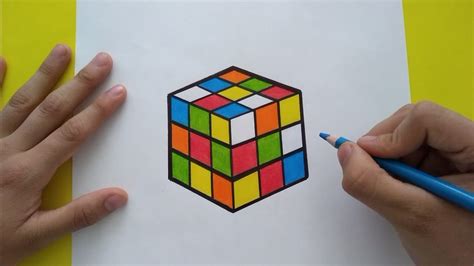 Como Dibujar Un Cubo De Rubik Paso A Paso How To Draw A Rubik S Cube Youtube