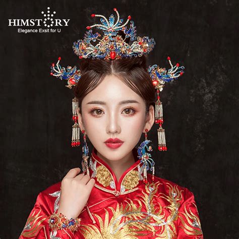 Himstory Handmade Chinese Ancient Style Wedding Hairpins Retro Chinese