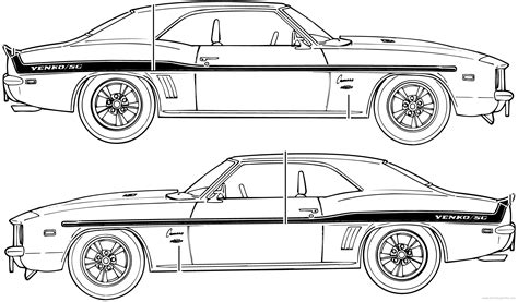 Chevrolet Camaro Yenkosc 1969 Chevrolet Drawings Dimensions