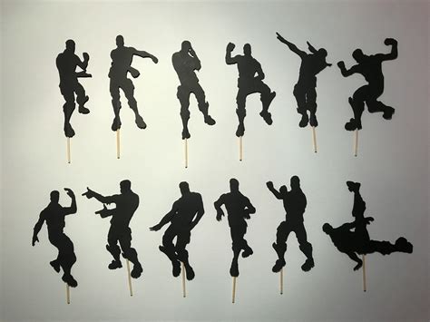 How to apply among us printable cake toppers? fortnite silhouettes cupcake toppers ... | 10th birthday ...