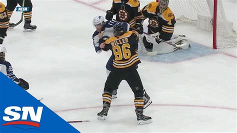 Out of the lineup since april 2 after suffering a hand injury against the minnesota wild. Kevan Miller Hammers Brandon Tanev With Hard Hit Then ...
