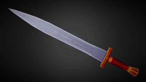 Hand Painted Low Poly Sword Download Free 3d Model By Pricemore
