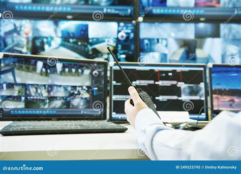 Surveillance Security System Video Monitoring Stock Image Image Of