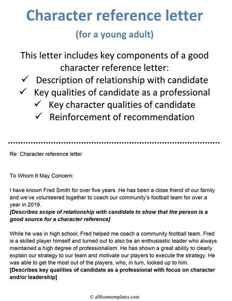 Professional Character Reference Letter Hd All Form Templates