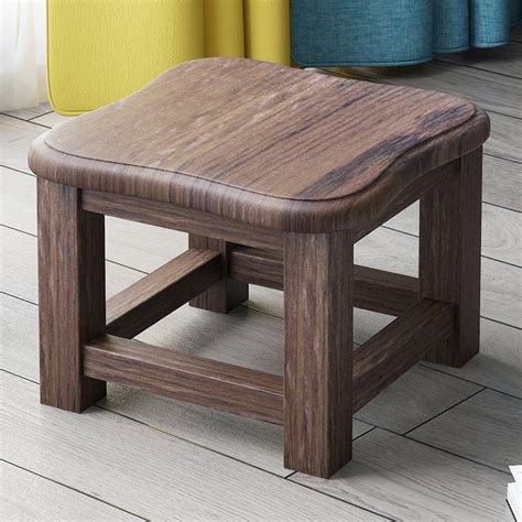 Vanity stool benches & settees : WOXIU Low stool home fashion creative wooden stool small ...