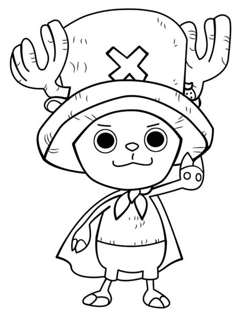 Smiling Tony Tony Chopper Coloring Page - Free Printable Coloring Pages