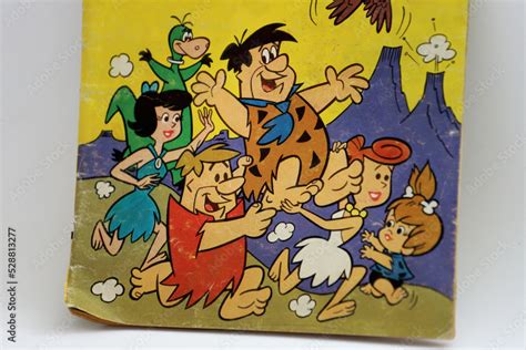 Stockfoto Old Magazine Of Cartoons From The Television Series The Flintstones By Hanna Barbera