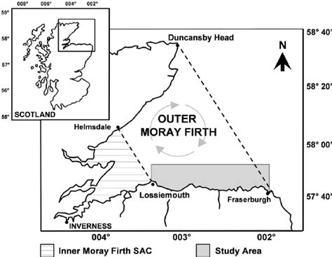 Map Of The Moray Firth In Northeast Scotland The Arrows Indicate The