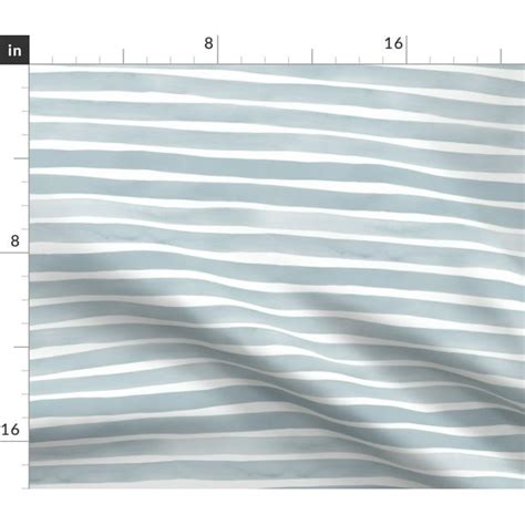 Watercolor Stripes Horizontal Striped Home Fabric Printed By