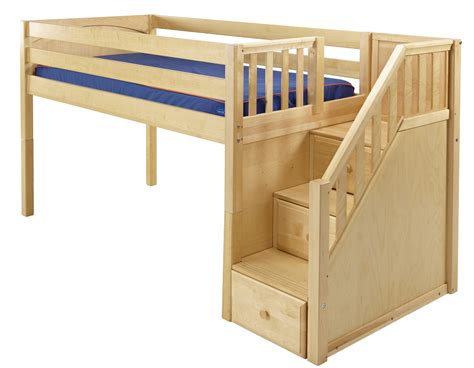 Loft bed with stairs full size. High Resolution Stairs For Loft Bed #6 Low Loft Bed With ...