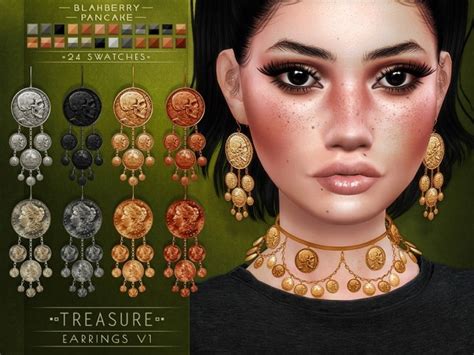Treasure Necklace And Earrings At Blahberry Pancake Sims 4 Updates