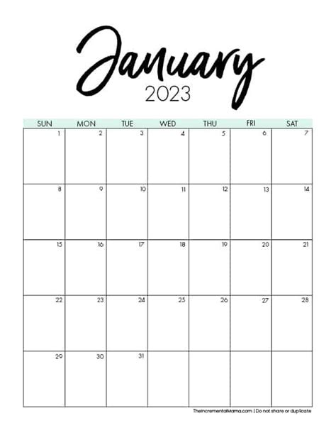 Free Printable 2023 Calendar Printable Pdf Template