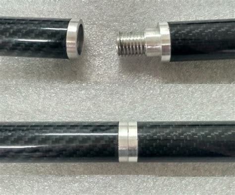 Aluminum Joint Connect 3k Twill Carbon Fiber Tube Tubing Tubes With
