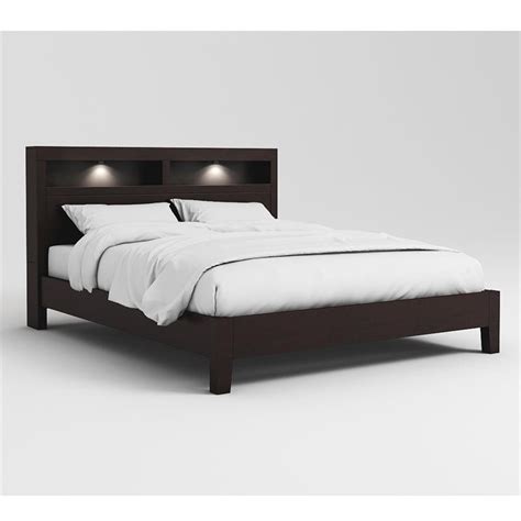 Furniture Of America Jenners Wood Queen Platform Bookcase Bed In Espresso Cymax Business