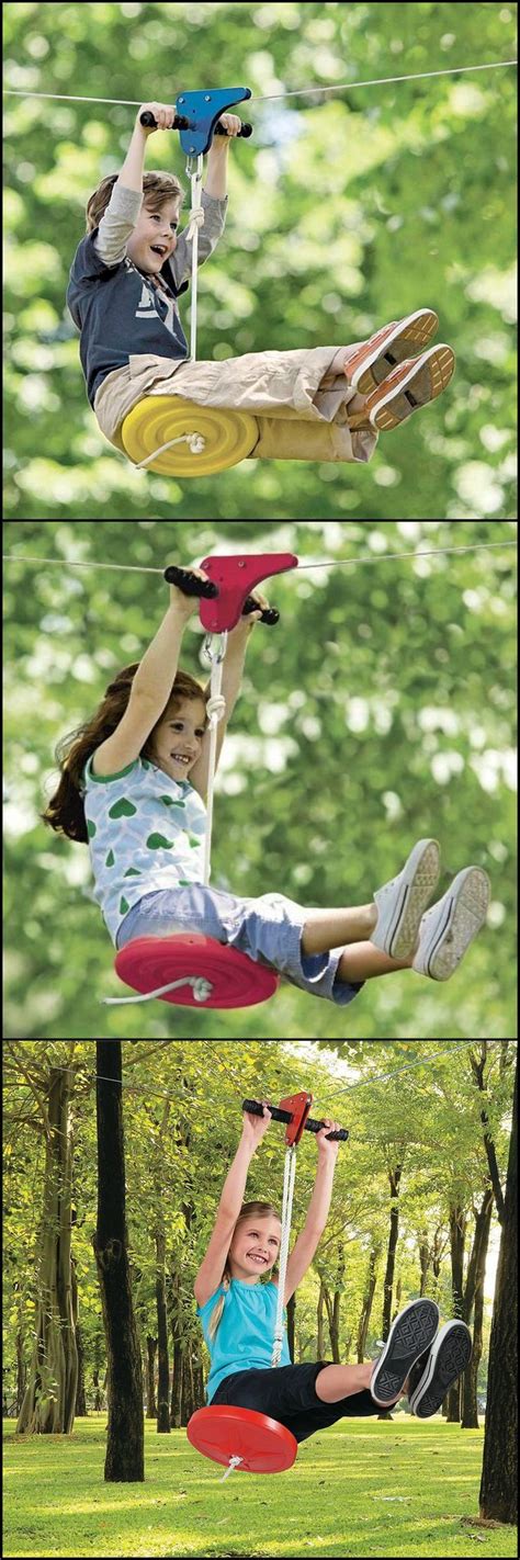 Share this zip lines have become popular at camps and adventure courses, and their appeal has prompted some families to install smaller versions in the backyard for kids, but the trend has led to a big increase in injuries. 27 best Backyard Zip Line Kits images on Pinterest | Zip ...