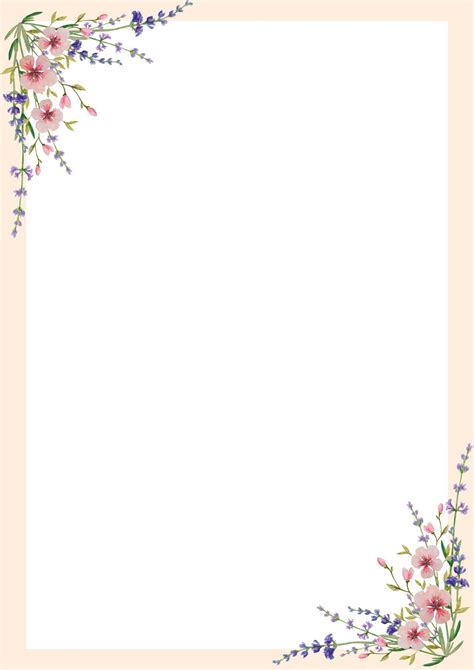 Simple Flower Border Designs For A Paper