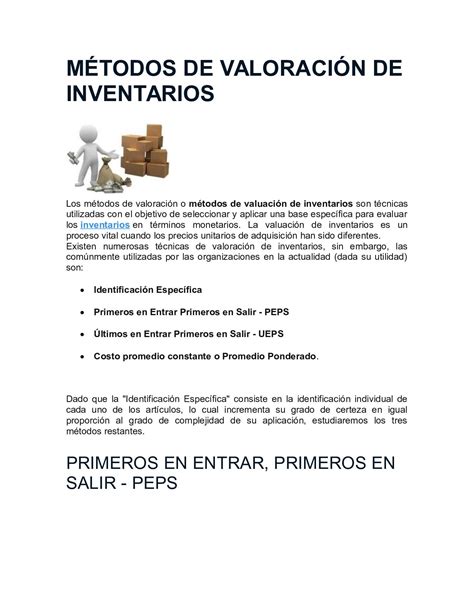 Calaméo Métodos De Valoración De Inventarios