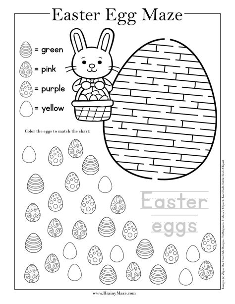 Easter Mazes For Kids Brainy Maze