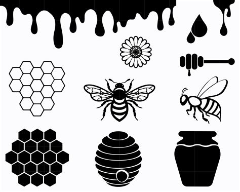 Honeycomb Svg Bundle Honey Drips Svg Honey Bee Svg Beehive Svg Images And Photos Finder