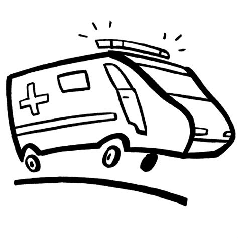 Ausmalbild Transportmittel: Rettungswagen kostenlos ausdrucken