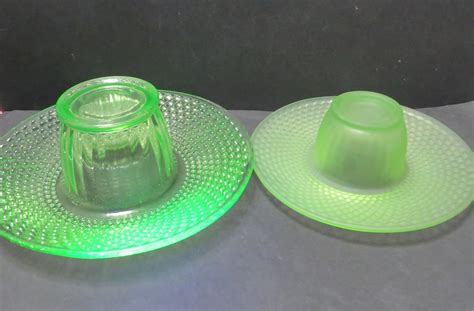 jobling uranium glass fllying saucer vases 2595 collectors weekly