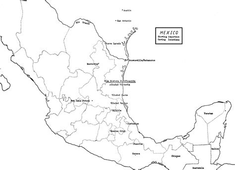 Coloring Map Of Mexico Coloring Pages