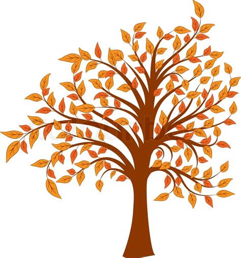 Autumn Tree Vector Illustration Stock Vector Colourbox