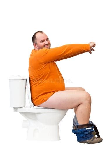 Man Sitting Toilet Uplifted Hands Stock Photos Free And Royalty Free