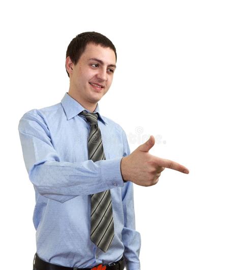 Young Man Pointing Finger Stock Image Image Of Male 18701829