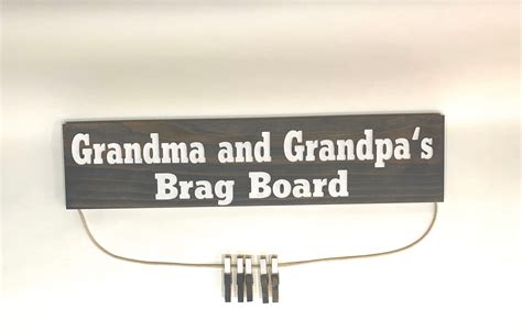 Grandma Brag Board Artwork Display Farmhouse Style Playroom Decor