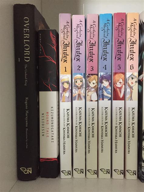 Here is my small light novel collection (does anyone have any