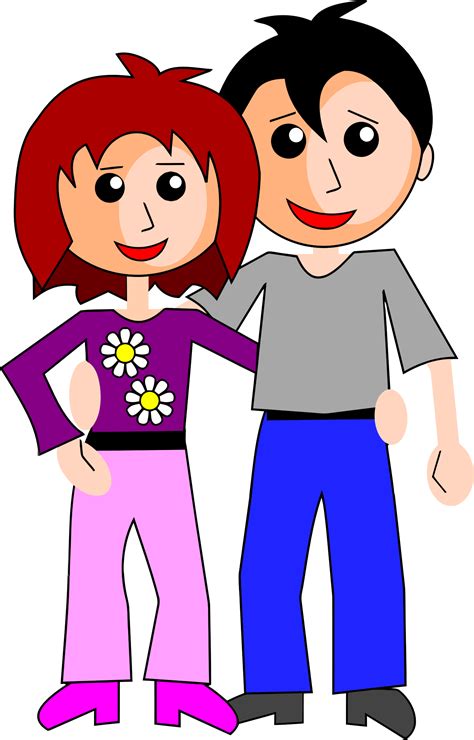Clipart Happy Cartoon Couple