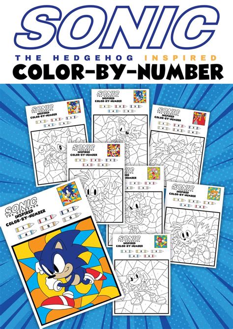 Sonic The Hedgehog Color By Number Activity Book