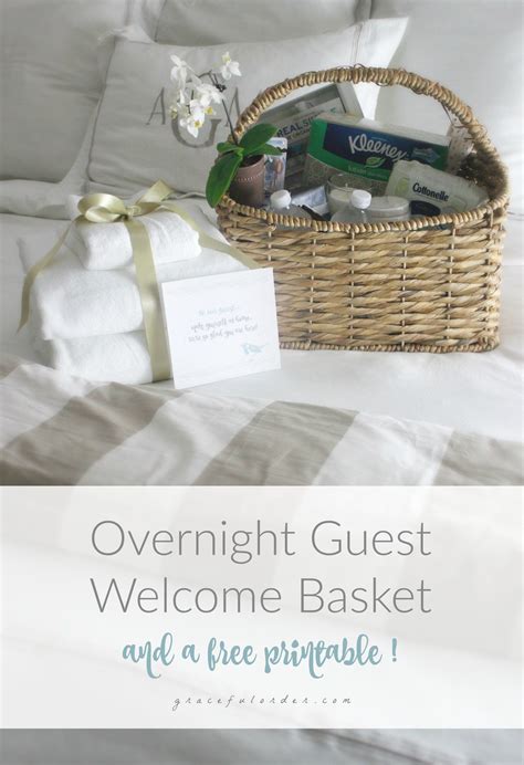 Overnight Guest Welcome Basket Graceful Order Guest Welcome Baskets