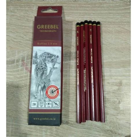 Jual 1lusin Pensil 2b Greebel Merah Kayu Berkualitas Original Indonesia