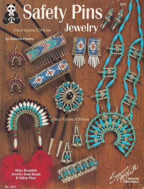 Safety Pins Jewelry Suzanne Mcneill Beading Pattern Booklet 2311