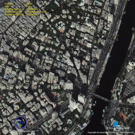 Middle East Map Of Cairo Egypt Satellite Imaging Corp