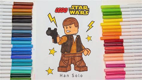 Coloring a LEGO Han Solo from Star Wars! - YouTube