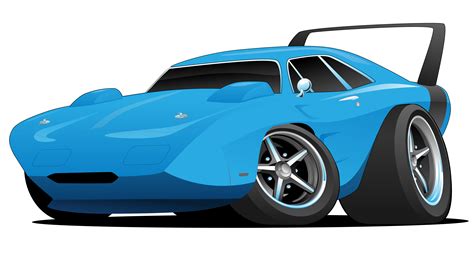 Muscle Car Cartoon Drawings Car Muscle Vector American Cartoon