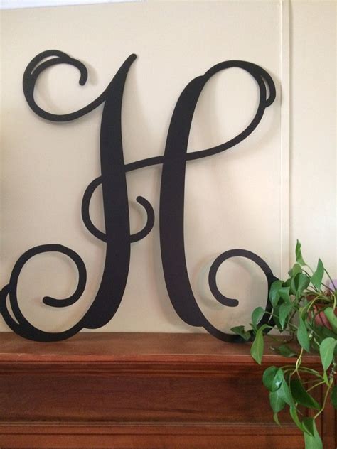 Large Single Letter Metal Monogram Walldoor Hangerpersonalized Home