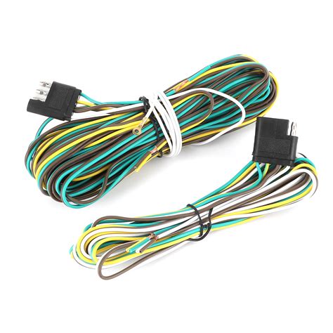 After following steps removing yellow highlighted wires from pcm connectors, and labeling blue highlighted wires, you are left with this. Trailer Light Wiring Harness 8.5+2.4m 4 Wire 4‑Flat 4 Pin ...