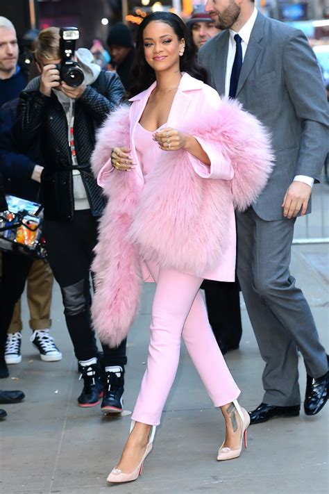 Of Course Rihanna Would Wear A Perfectly Tailored Suit And Fur In Head