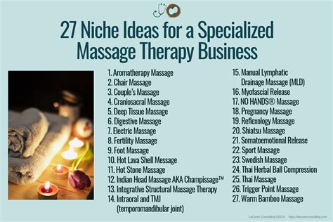 27 Niche Ideas For Massage Therapy Details Laconte Consulting