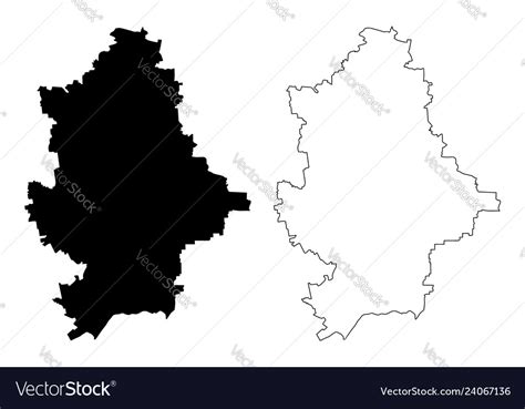 Donetsk Oblast Map Royalty Free Vector Image Vectorstock