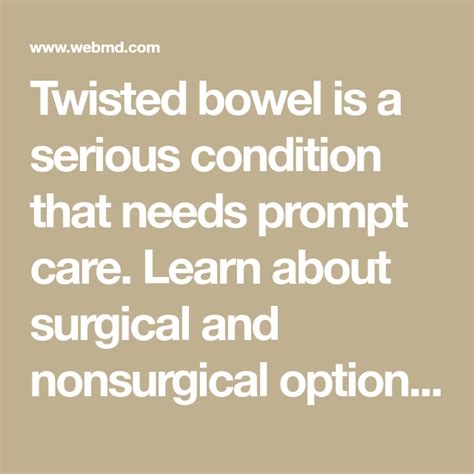 How To Treat A Twisted Bowel Obstruction Twisted Bowel Bowels Bowel