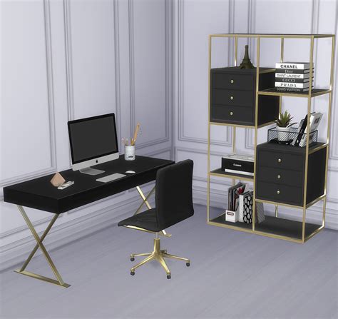 Platinumluxesims — Luxe Sleek Office Set Set Contains • Desk 2
