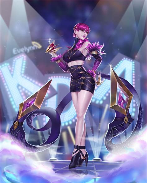 KDA Evelynn 伊芙琳同人 Li Yang on ArtStation at https artstation com